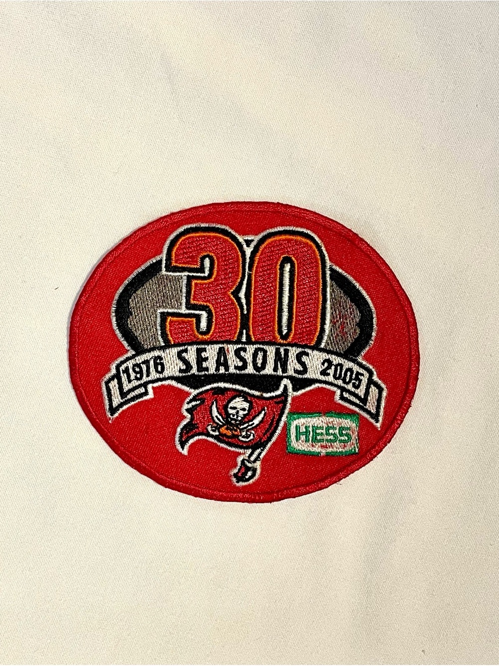 Tampa Bay Buccaneers~30th Season-SGA Embroidered Sew/Iron On~Patch-HESS-4”x 3.5”